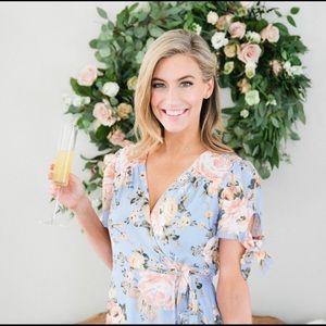 Light Blue Floral Maxi